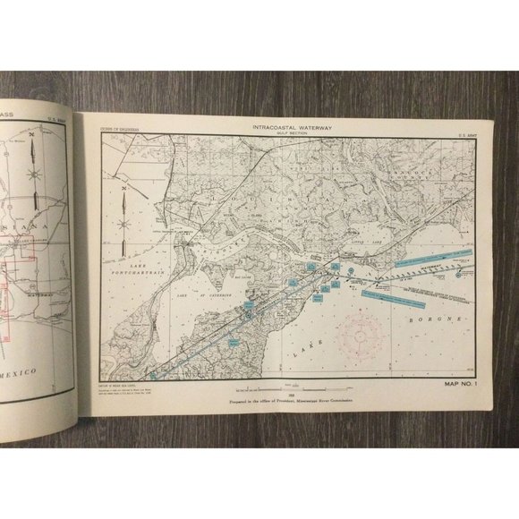 Vintage Navigation Maps of Gulf Intracoastal Waterway Gulf Section 1958 - Picture 3 of 5